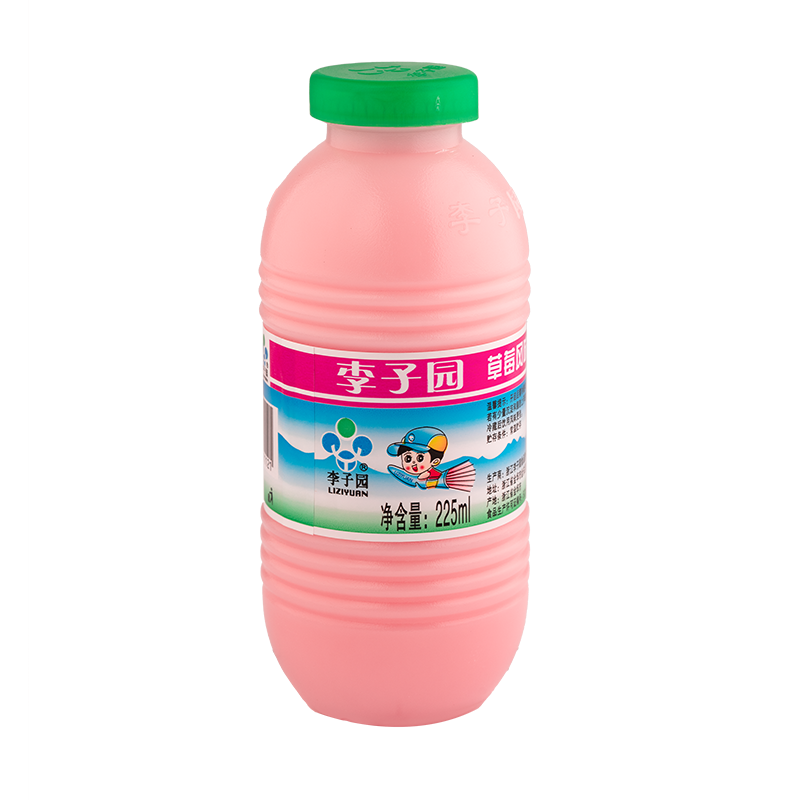 草莓风味乳饮料，单瓶净含量225ml