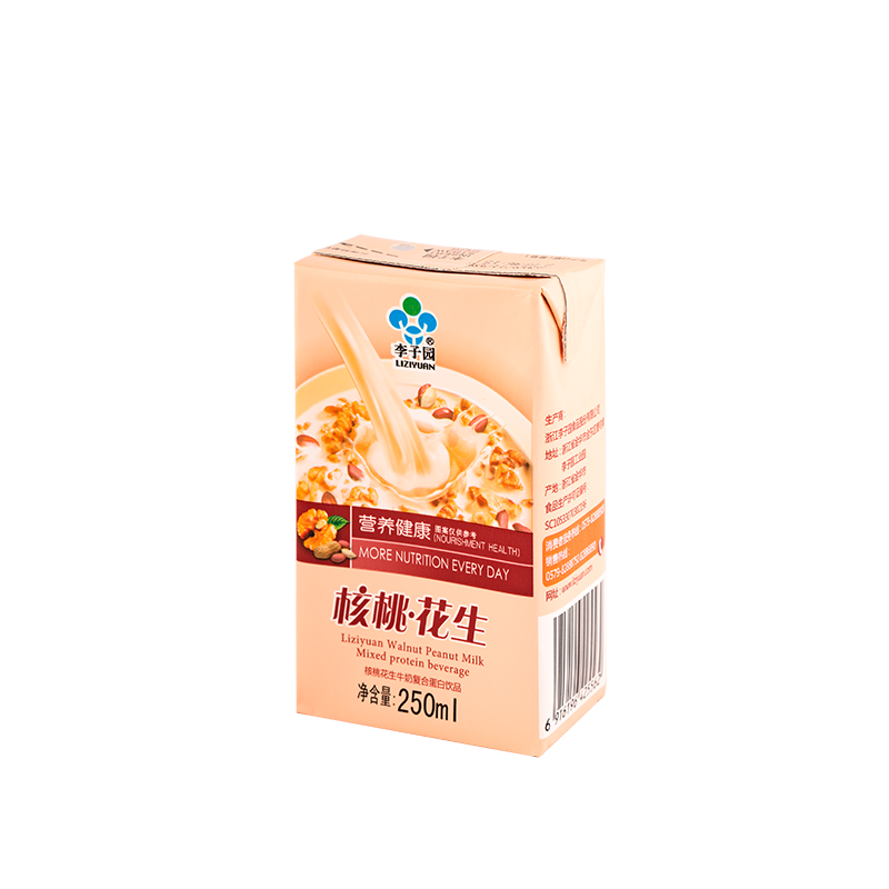 核桃花生牛奶复合蛋白饮品，单瓶净含量250ml